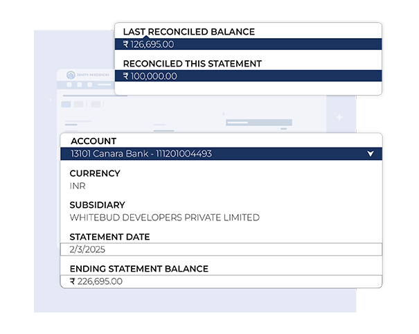 Bank reconciliation in real estate ERP and bookkeeping software for real-time cash tracking and accuracy.