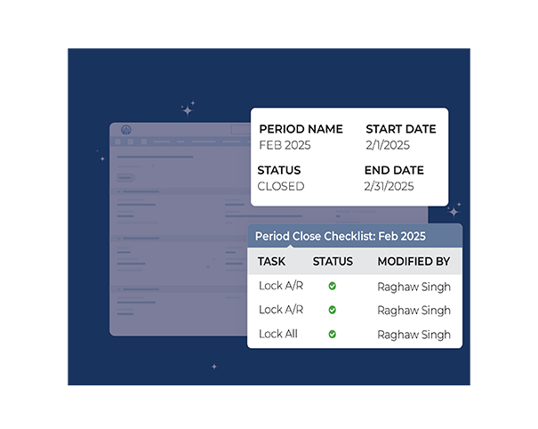 Close management in real estate ERP and property accounting software to automate monthly and yearly closings