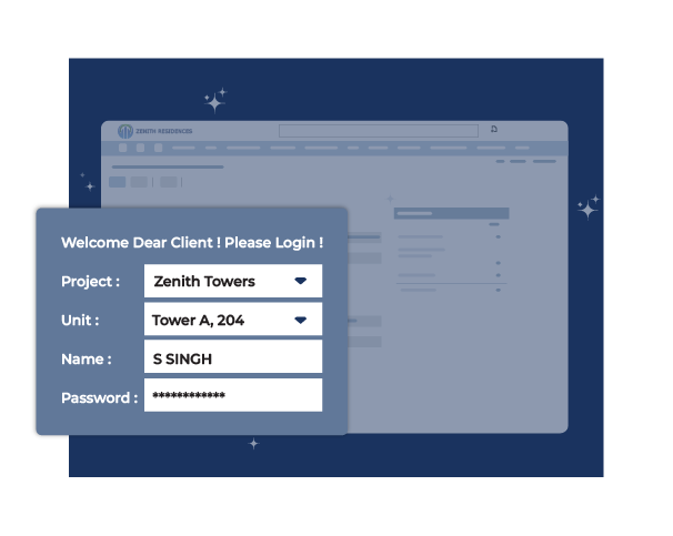 Client-facing communication portal in real estate CRM – provide milestone updates, payment reminders, and status tracking to boost transparency.